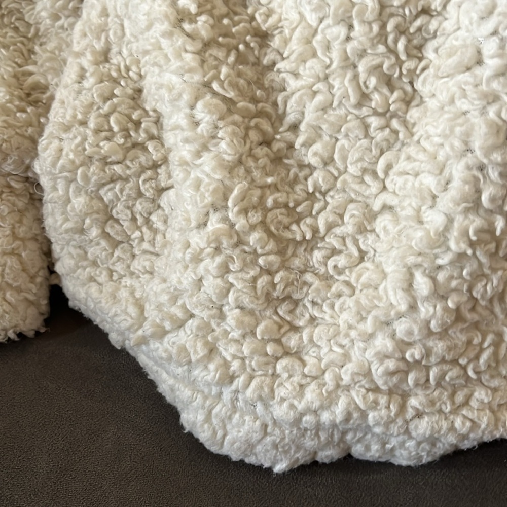 Weatherproof Med Shearling Like Pullover Half Zip… - image 8